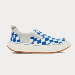 Ader Error Men's Log Lad Blue / White Slip On Sneakers